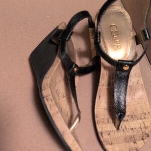 Chaps Black and Brown Women's Sandals